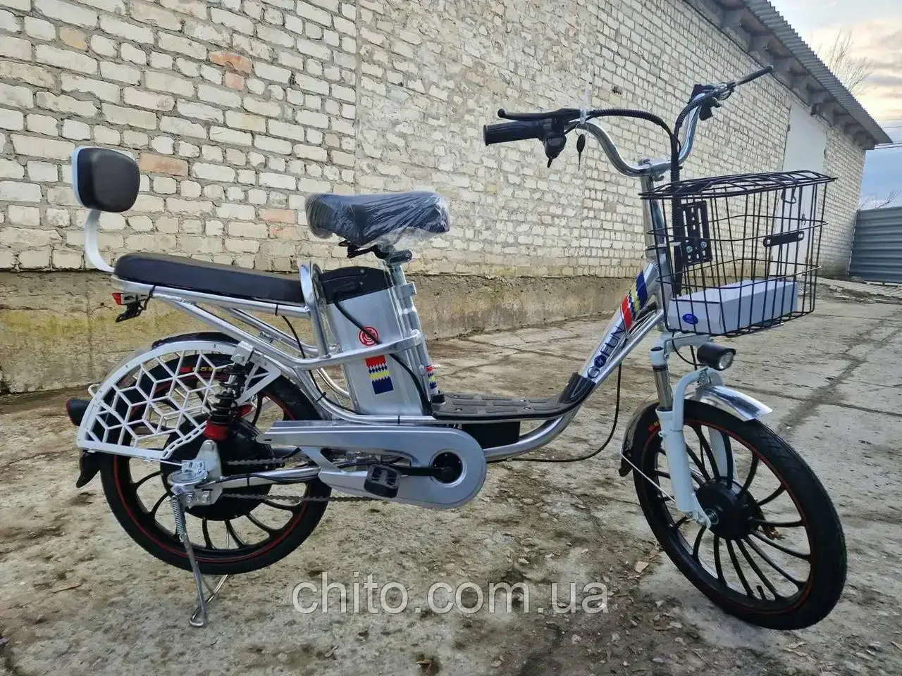 Електровелосипед двоколісний Гофун 500w 60v 15ah чорний синій червоний хром