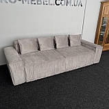 Прямий розкладний диван в тканині купити, фото 3