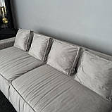 Прямий розкладний диван в тканині купити, фото 7