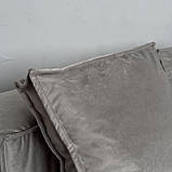 Прямий розкладний диван в тканині купити, фото 8