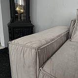 Прямий розкладний диван в тканині купити, фото 9