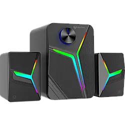 Акустика колонки для компьютера ПК Meetion Wired+Bluetooth Meetion Speaker MT-SP2111 |BT5.0/AUX+USB, 15W, RGB|  Чорний