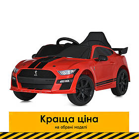 Електромобіль Ford Mustang дитячий (2 мотори по 35W, акумулятор 12V7AH, пульт 2.4G, MP3) Bambi M 5778EBLR-3 Червона