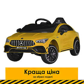 Електромобіль Mercedes дитячий (4 мотори по 25W, 12V10AH, MP3, USB, пульт 2,4G) Bambi M 5851EBLR-6 Жовтий