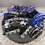 Набір Combo 2in1 Ice М (35-38), ролики для дітей з регулюванням розміру, роликові ковзани, трансформери, фото 7