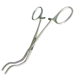 Затискач по GREGORY атравматичний  кровоспинний  зігнутий  для глибоких порожнин SURGIWELOMED Довжина 14,0