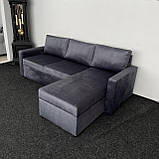 Велюровий розкладний диван кутовий, фото 4