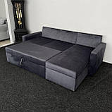 Велюровий розкладний диван кутовий, фото 5