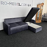Велюровий розкладний диван кутовий, фото 7