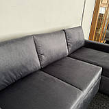 Велюровий розкладний диван кутовий, фото 8