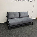Прямий розкладний диван, диван в тканині, фото 2