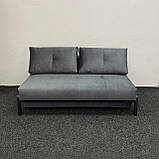 Прямий розкладний диван, диван в тканині, фото 3