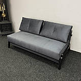 Прямий розкладний диван, диван в тканині, фото 4