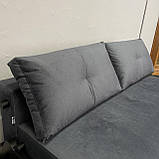 Прямий розкладний диван, диван в тканині, фото 7