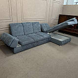 Новий розкладний диван дельфін в тканині велюр, фото 5
