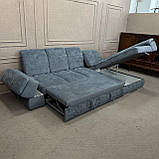 Новий розкладний диван дельфін в тканині велюр, фото 7