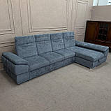 Новий розкладний диван дельфін в тканині велюр, фото 8