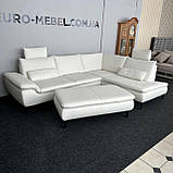 Новий диван шкіряний з пуфом Німеччина, фото 2