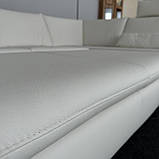 Шкіряний кутовий диван з пуфом, фото 2