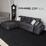 Кутовий диван з нішею в тканині пума, фото 2