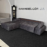 Кутовий диван з нішею в тканині пума, фото 4