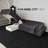 Кутовий диван з нішею в тканині пума, фото 7