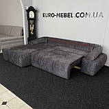 Кутовий диван з нішею в тканині пума, фото 8