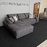 Кутовий диван з нішею в тканині пума, фото 9