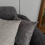 Кутовий диван з нішею в тканині пума, фото 10