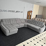 Великий кутовий новий диван в тканині, фото 3