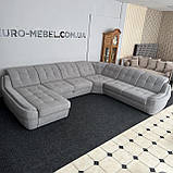 Великий кутовий новий диван в тканині, фото 4