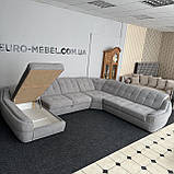 Великий кутовий новий диван в тканині, фото 5