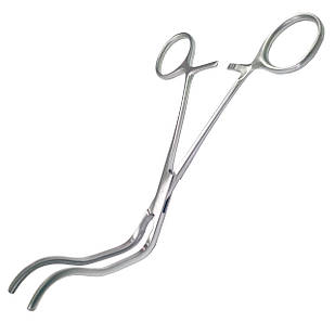 Затискач по GREGORY атравматичний  кровоспинний  зігнутий  для глибоких порожнин SURGIWELOMED Довжина 16,0