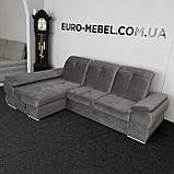 Тканинний кутовий диван дельфін, фото 8