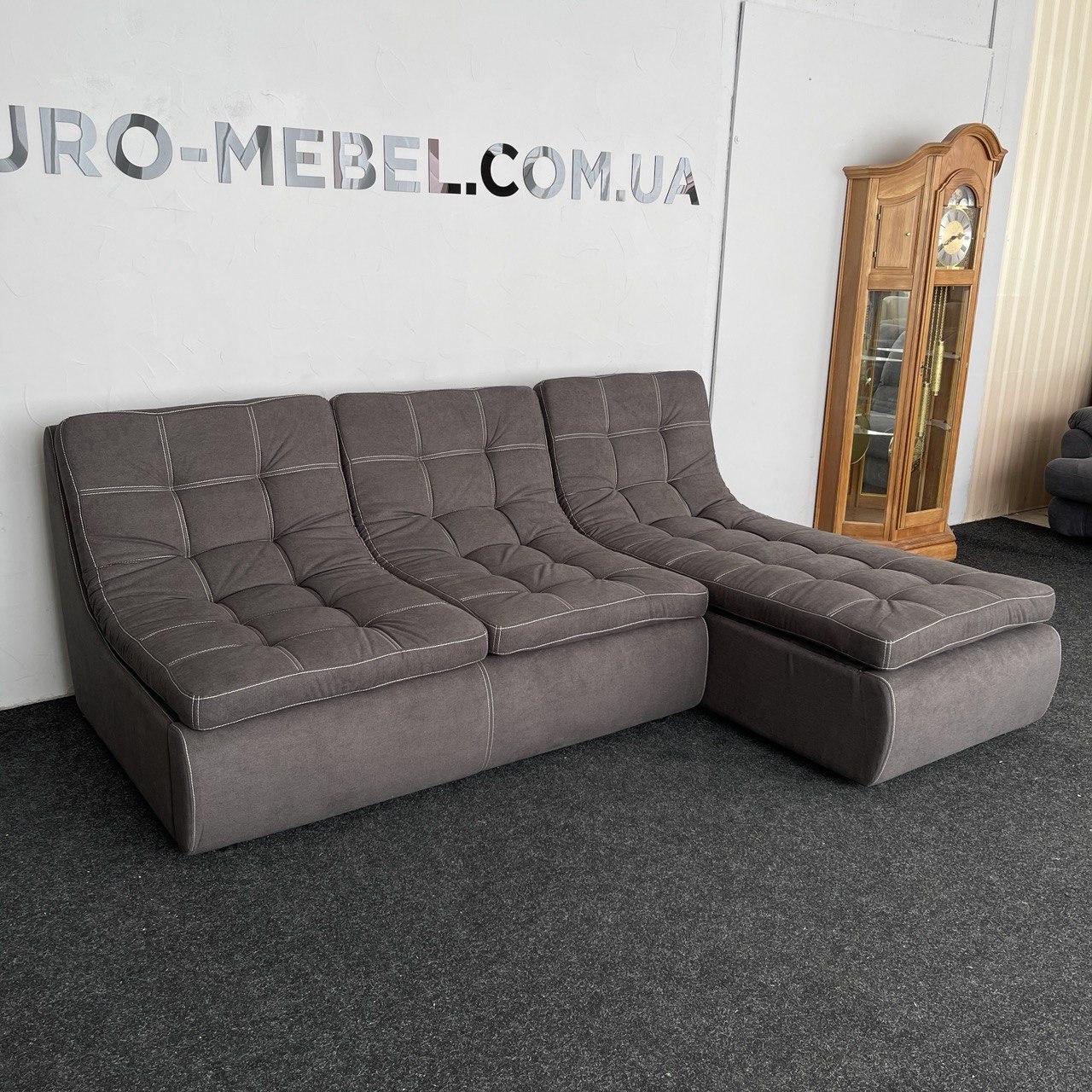 Розкладний диван в тканині пума з нішею, фото 1