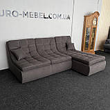 Розкладний диван в тканині пума з нішею, фото 2