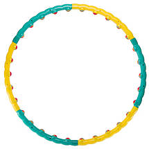 Масажний складний обруч Hula Hoop COLOR BALL, хула хуп, 6 секцій для схуднення, 3008, фото 3