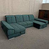 Великий п-подібної форми диван в тканині, фото 6