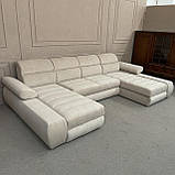 Диван п-подібної форми в тканині з Європи купити, фото 3