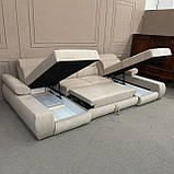 Диван п-подібної форми в тканині з Європи купити, фото 7