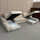 Диван п-подібної форми в тканині з Європи купити, фото 8