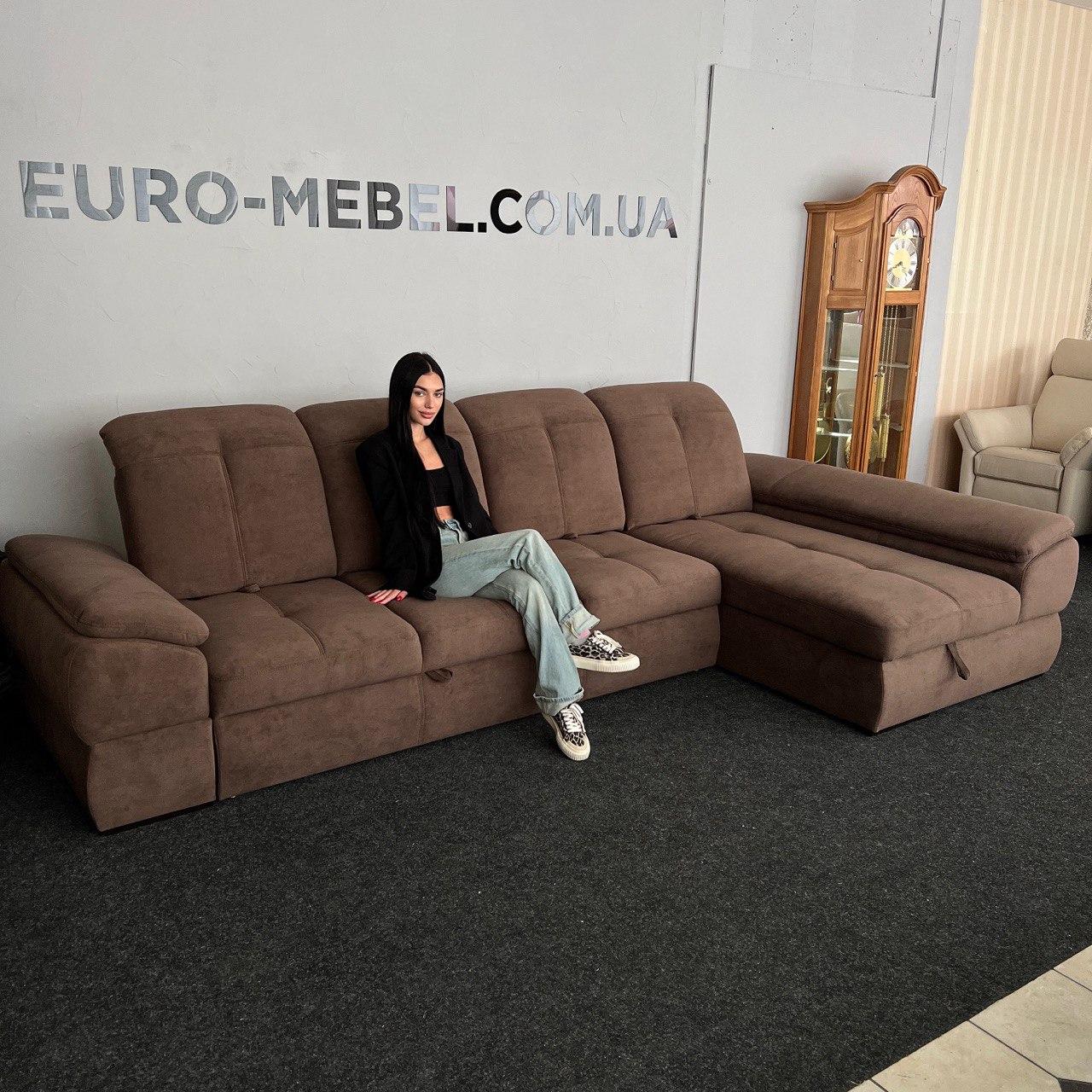 Тканинний новий розкладний диван, фото 1