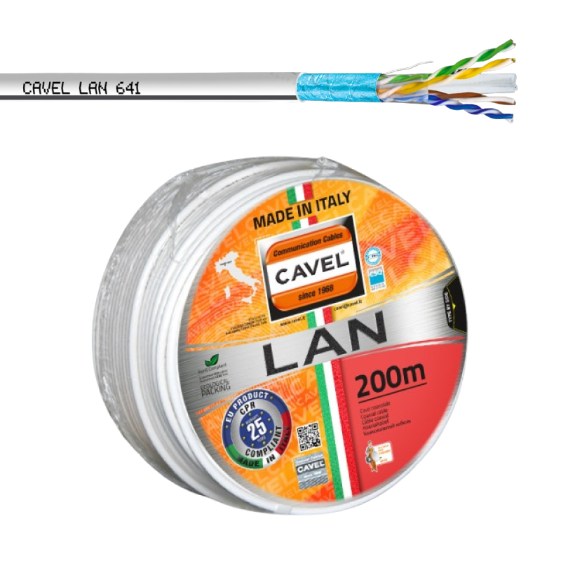 Кабель кручена пара CAVEL LAN 641, 300 МГц, 100 Ом, Італія, 100% оригінал