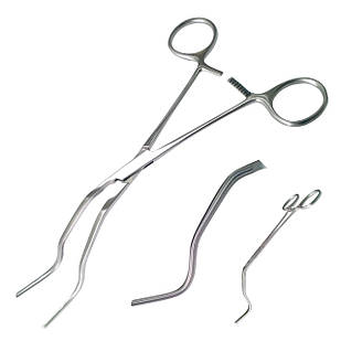 Затискач по GREGORY атравматичний  кровоспинний зігнутий  для глибоких порожнин SURGIWELOMED Довжина 18,0