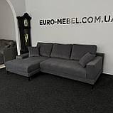 Новий розкладний кутовий в тканині диван, фото 2