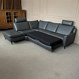 Новий шкіряний розкладний диван, фото 2