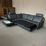 Новий шкіряний розкладний диван, фото 3