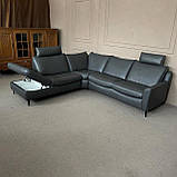 Новий шкіряний розкладний диван, фото 4