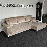 Новий розкладний диван в тканині на ніжках, фото 2