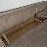 Новий розкладний диван в тканині на ніжках, фото 5